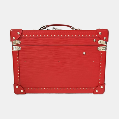 LOUIS VUITTON BLEECKER BOX Red EPI Leather Embossed Tote Bag Silver Hardware Inner Bag-(SKU)-968079399