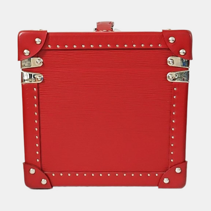 LOUIS VUITTON BLEECKER BOX Red EPI Leather Embossed Tote Bag Silver Hardware Inner Bag-(SKU)-968079399