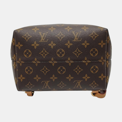 LOUIS VUITTON MONTSOURIS Brown Coated Canvas Monogram Backpack Handbag Gold Hardware-(SKU)-967932966