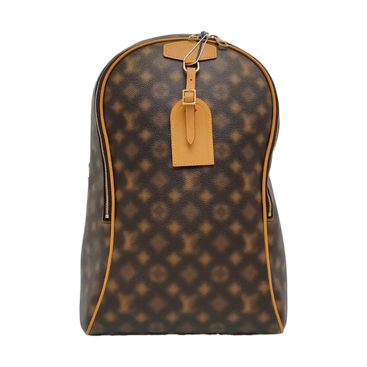 LOUIS VUITTON EXCURSION Brown Coated Canvas Monogram Backpack with Gold Hardware-(SKU)-968153919