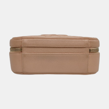 CHANEL FILIGREE Medium Beige Quilted Lambskin Shoulder Bag, Gold Hardware, 24 Flap-(SKU)-968247914