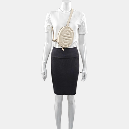 HERMÈS In-The-Loop Cream Swift Leather Quilted Embossed Shoulder Bag with Detachable Strap, Silver Hardware, Z Clasp-(SKU)-968173215