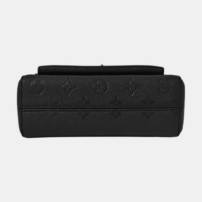 LOUIS VUITTON VAVIN BB Black Leather Embossed Single Shoulder Bag Crossbody Bag with Gold Hardware-(SKU)-967945683