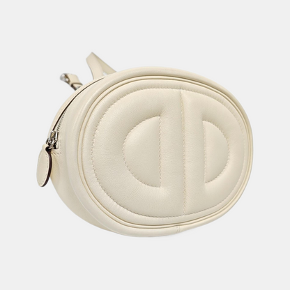 HERMÈS In-The-Loop Cream Swift Leather Quilted Embossed Shoulder Bag with Detachable Strap, Silver Hardware, Z Clasp-(SKU)-968173215