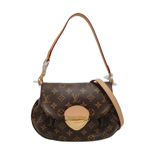 LOUIS VUITTON SUNSET brown coated canvas Monogram bag, shoulder bag, crossbody bag with detachable strap, gold hardware-(SKU)-967532077