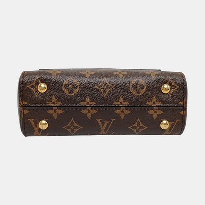 LOUIS VUITTON CLUNY Small Brown Monogram Canvas Shoulder Bag with Shoulder Strap, Gold Hardware, Detachable Strap-(SKU)-967532132