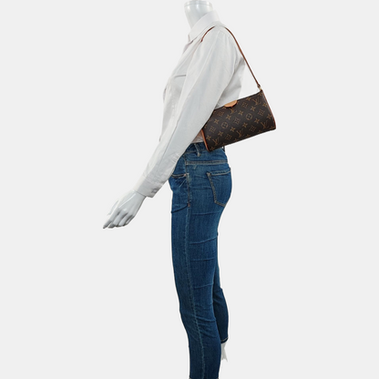 LOUIS VUITTON MULTI Brown Coated Canvas Monogram Shoulder Bag with Gold Hardware-(SKU)-968392835