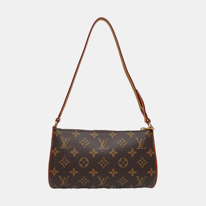 LOUIS VUITTON MULTI Brown Coated Canvas Monogram Shoulder Bag with Gold Hardware-(SKU)-968392835