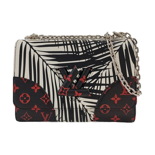 LOUIS VUITTON TWIST Multicolor Leather Monogram Printed Crossbody Shoulder Bag Silver Hardware Removable Strap-(SKU)-968118106