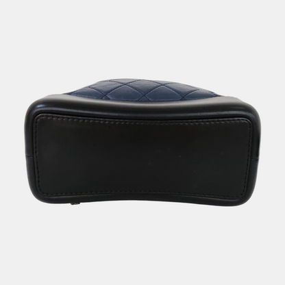 CHANEL GABRIELLE Small Dark Blue Calfskin Quilted Bag Backpack with Mixed Hardware 26 Compartments-(SKU)-968115446