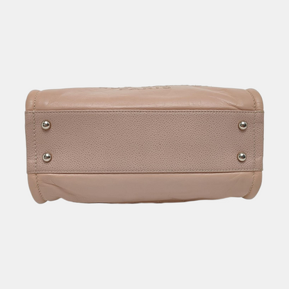 CHANEL DEAUVILLE Pink Leather Quilted Shoulder Bag with Detachable Strap-(SKU)-968656894