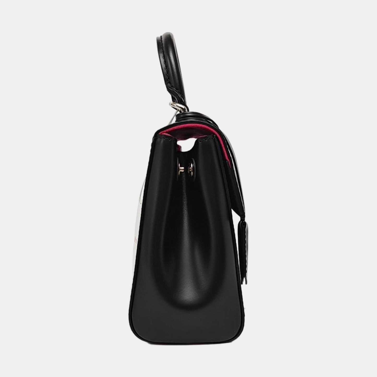 LOUIS VUITTON CLUNY Mini Black EPI Leather Wave Pattern Cluny Shoulder Bag Crossbody Handbag with Silver Hardware and Removable Strap-(SKU)-968561180