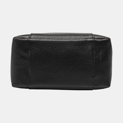 DIOR CD Signature Small Black Leather Crossbody Bag with Gold Hardware and Removable Strap-(SKU)-968313173