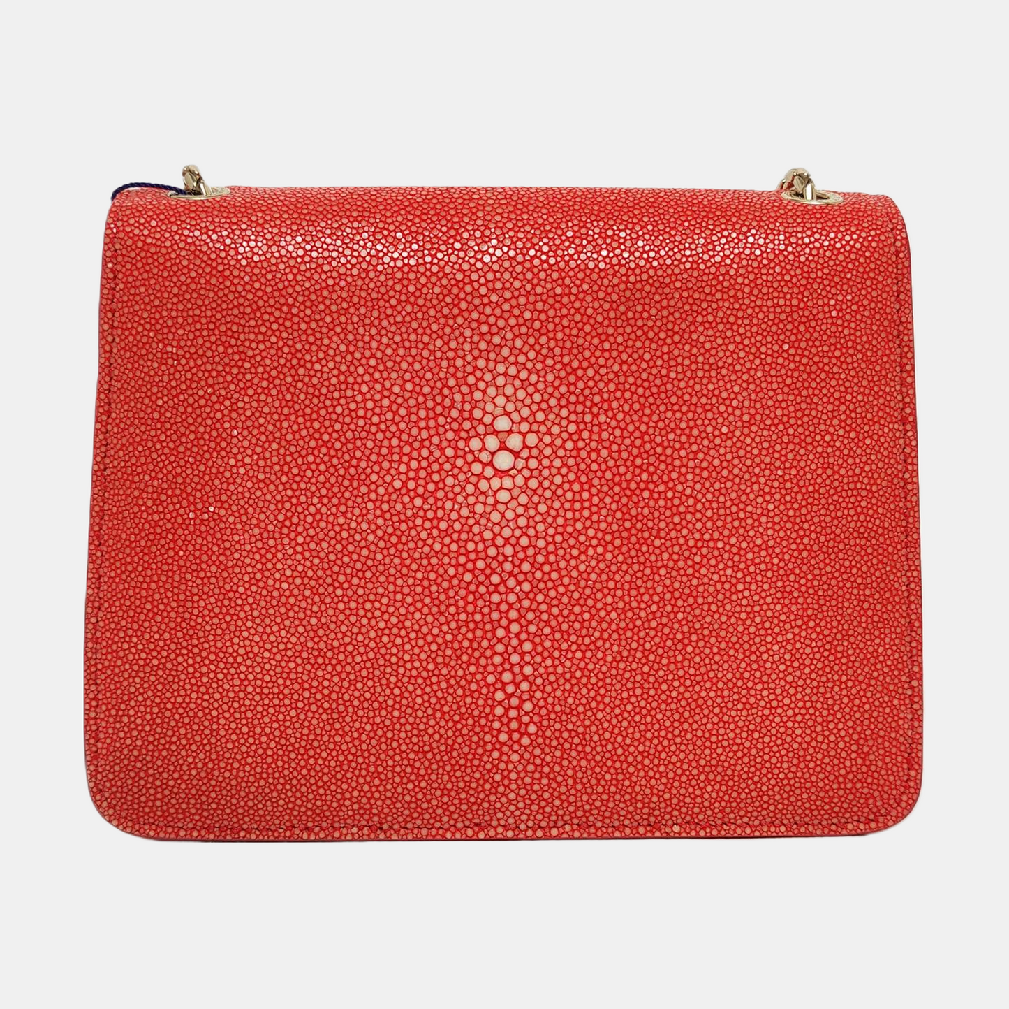 BVLGARI SERPENTI FOREVER Small Red Pearl Fish Skin Snakehead Shoulder Bag Crossbody with Multicolor Hardware-(SKU)-968505989