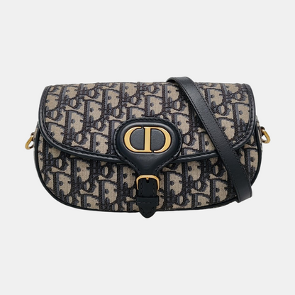 DIOR Bobby East-West Beige Canvas Monogram Embossed Shoulder Bag Crossbody Bag with Detachable Strap-(SKU)-968716011