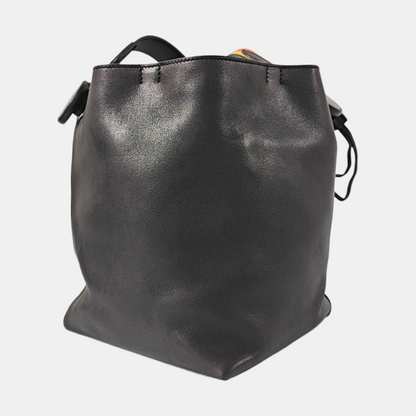 HERMÈS Licol Black Swift Calfskin Single Shoulder Bag with Shoulder Strap and Silver Hardware-(SKU)-960474634