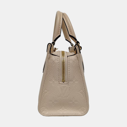 LOUIS VUITTON ONTHEGO EAST WEST Beige Cowhide Monogram Empreinte Jungle Bag Crossbody Shoulder Bag Tote Bag with Gold Hardware 2 Removable Shoulder Straps-(SKU)-968719950