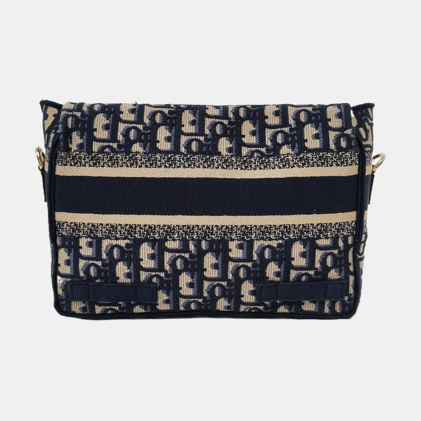 DIOR Diorcamp small size deep blue canvas with Monogram embossed pattern shoulder bag, crossbody bag, handbag with gold hardware and detachable strap-(SKU)-968891802