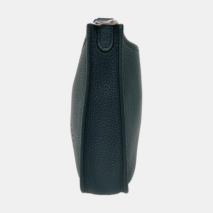 HERMÈS Evelyne 17 Pine Green Clemence Leather Cut-Out Evelyne Bag with Silver Hardware C-(SKU)-968742099