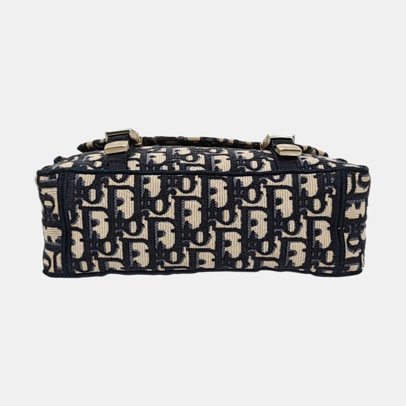 DIOR Diorcamp small size deep blue canvas with Monogram embossed pattern shoulder bag, crossbody bag, handbag with gold hardware and detachable strap-(SKU)-968753549