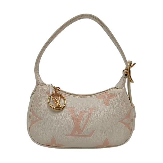 LOUIS VUITTON MOON Mini White Cowhide Monogram Single Shoulder Bag Tote with Gold Hardware-(SKU)-968691091