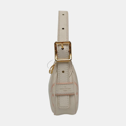 LOUIS VUITTON MOON Mini White Cowhide Monogram Single Shoulder Bag Tote with Gold Hardware-(SKU)-968691091