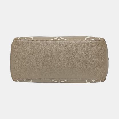 LOUIS VUITTON PALAIS Small Elephant Grey Leather Monogram Damier Ebene Shoulder Bag Tote Bag Crossbody Golden Hardware Removable Shoulder Strap-(SKU)-968594862