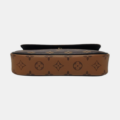 LOUIS VUITTON IVY Brown Coated Canvas Monogram Crossbody Bag Shoulder Bag Golden Hardware 2 Removable Straps Accessories Included-(SKU)-962960162