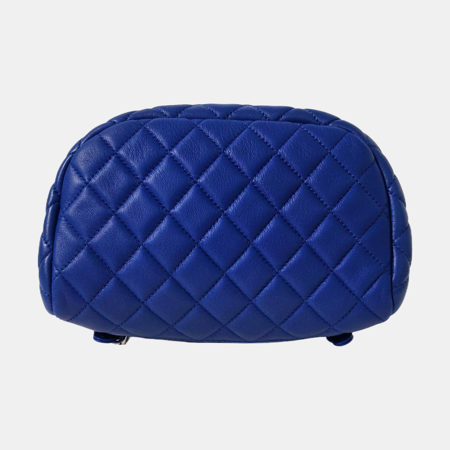 CHANEL URBAN SPIRIT Deep Blue Lamb Leather Quilted Backpack with Silver Hardware-(SKU)-968660707