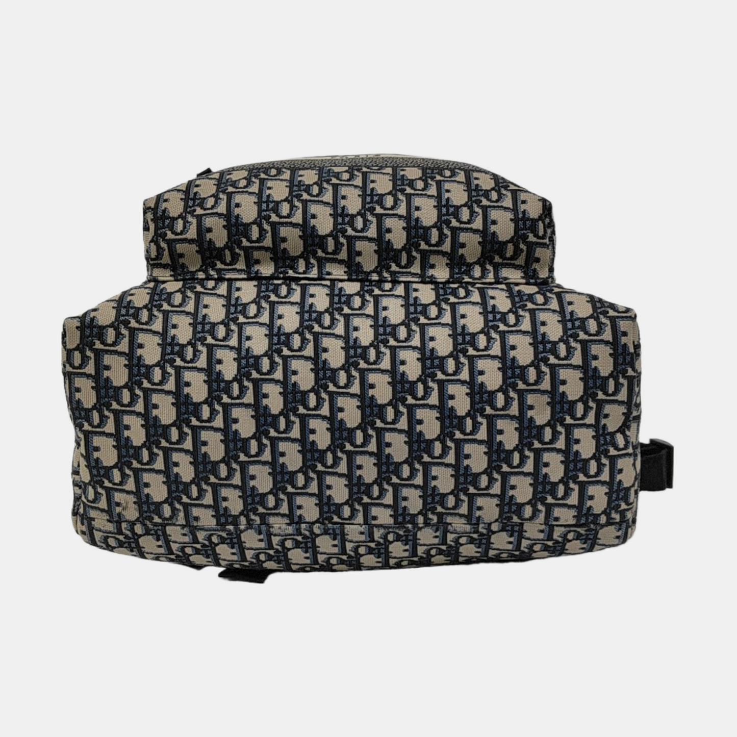 DIOR Diortravel Beige Canvas Monogrammed Jacquard Double Shoulder Bag Black Hardware-(SKU)-968853955