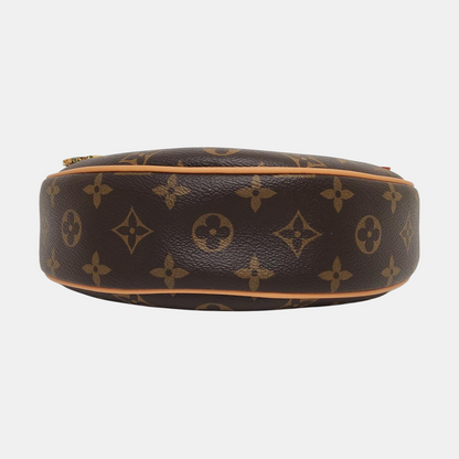 LOUIS VUITTON LOOP Brown Coated Canvas Monogram Pea Bag Shoulder Bag Crossbody Strap with 2 Removable Straps Accessories Included-(SKU)-968827015