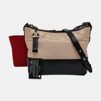 CHANEL GABRIELLE Medium Beige Quilted Leather Hobo Shoulder Bag Crossbody Bag with Detachable Strap-(SKU)-968972400