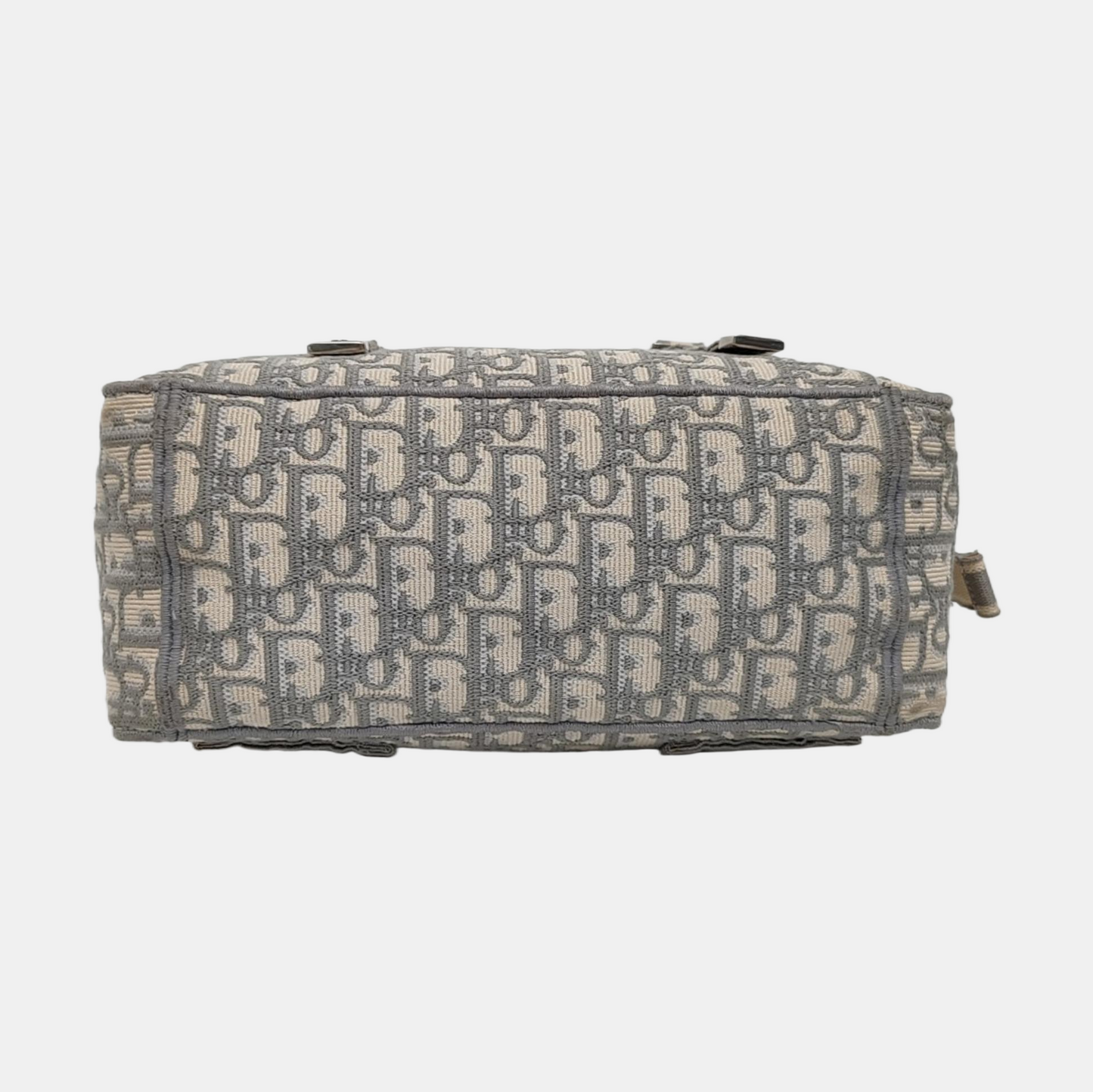 DIOR Diorcamp Grey Canvas Monogram Crossbody Bag Single Shoulder Bag Silver Hardware-(SKU)-968970335