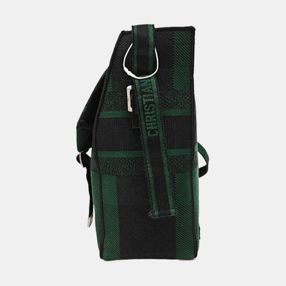 DIOR Diorcamp Green Canvas Single Shoulder Bag with Silver Hardware-(SKU)-969083832
