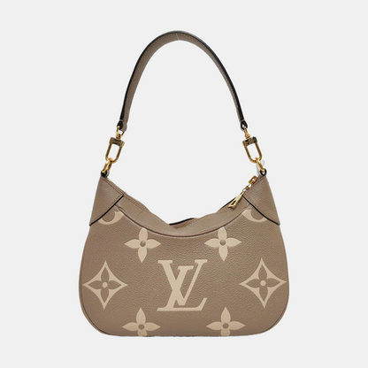 LOUIS VUITTON BAGATELLE Grey Calfskin Embossed Shoulder Bag Tote Bag Crossbody Bag Golden Hardware 2 Removable Straps-(SKU)-969149113