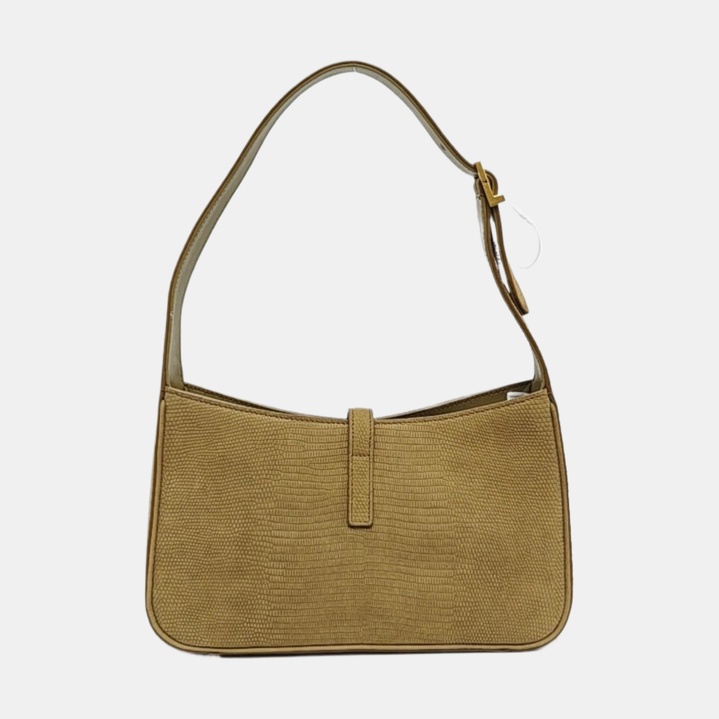 YSL LE 5 À 7 Yellow Green Velvet Embossed Single Shoulder Bag and Tote with Gold Hardware-(SKU)-969149254