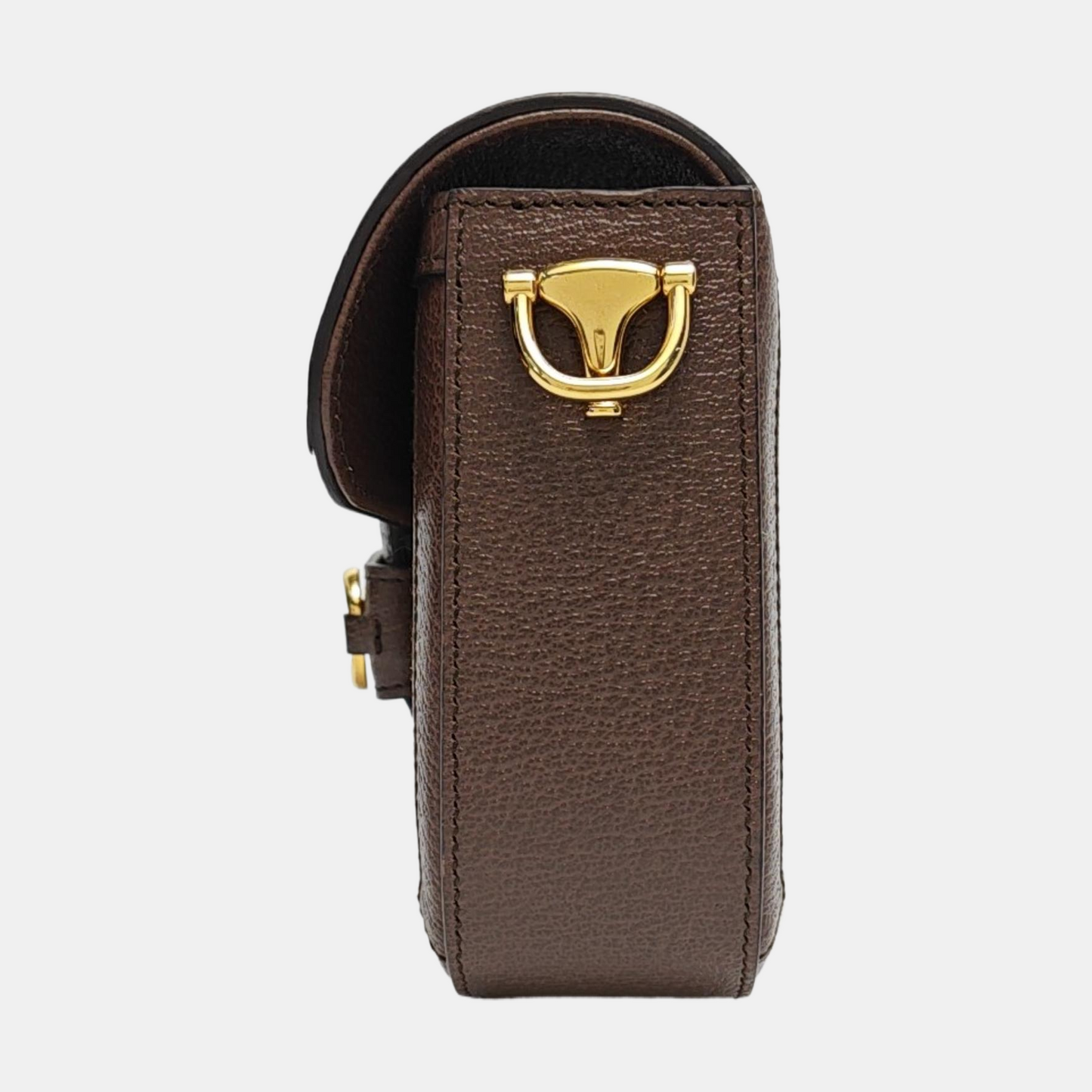 GUCCI Horsebit 1955 Mini Khaki Canvas Monogram Interlocking G Buckle Crossbody Shoulder Bag 2 Removable Straps Gold Hardware-(SKU)-968968428