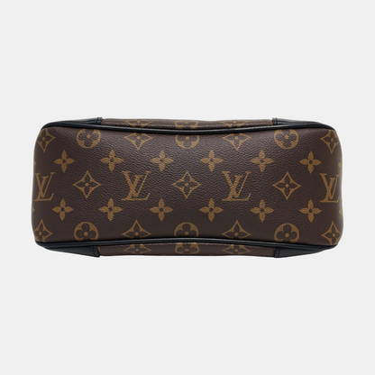 LOUIS VUITTON BOULOGNE Brown Coated Canvas Monogram Horn Bag Shoulder Bag Tote Bag Crossbody Bag with Gold Hardware and 2 Detachable Shoulder Straps-(SKU)-969000180