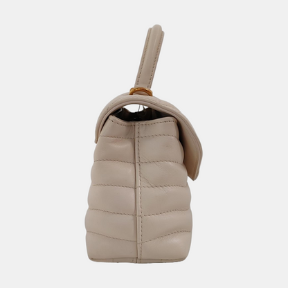 LOUIS VUITTON NEW WAVE Beige Leather Quilted Shoulder Bag Tote Bag with Detachable Strap-(SKU)-968960265