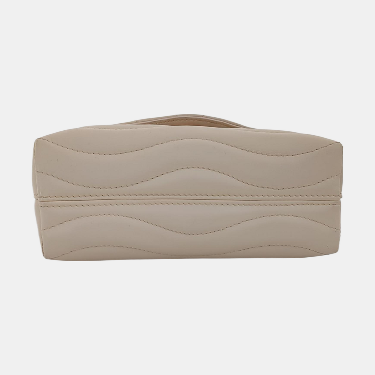 LOUIS VUITTON NEW WAVE Beige Leather Quilted Shoulder Bag Tote Bag with Detachable Strap-(SKU)-968960265