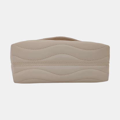 LOUIS VUITTON NEW WAVE Beige Leather Quilted Shoulder Bag Tote Bag with Detachable Strap-(SKU)-968960265