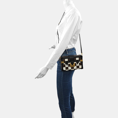 LOUIS VUITTON PETITE MALLE Brown Coated Canvas Monogram Crossbody Shoulder Bag Golden Hardware Removable Strap-(SKU)-969285537