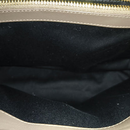 YSL LOULOU Medium Size Taupe Suede Quilted V-Stitch Shoulder Bag Crossbody Bag Golden Hardware-(SKU)-968011194