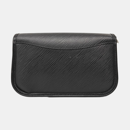 LOUIS VUITTON BUCI Black EPI Leather Water Ripple Shoulder Bag Crossbody Bag with Detachable Strap-(SKU)-956131000
