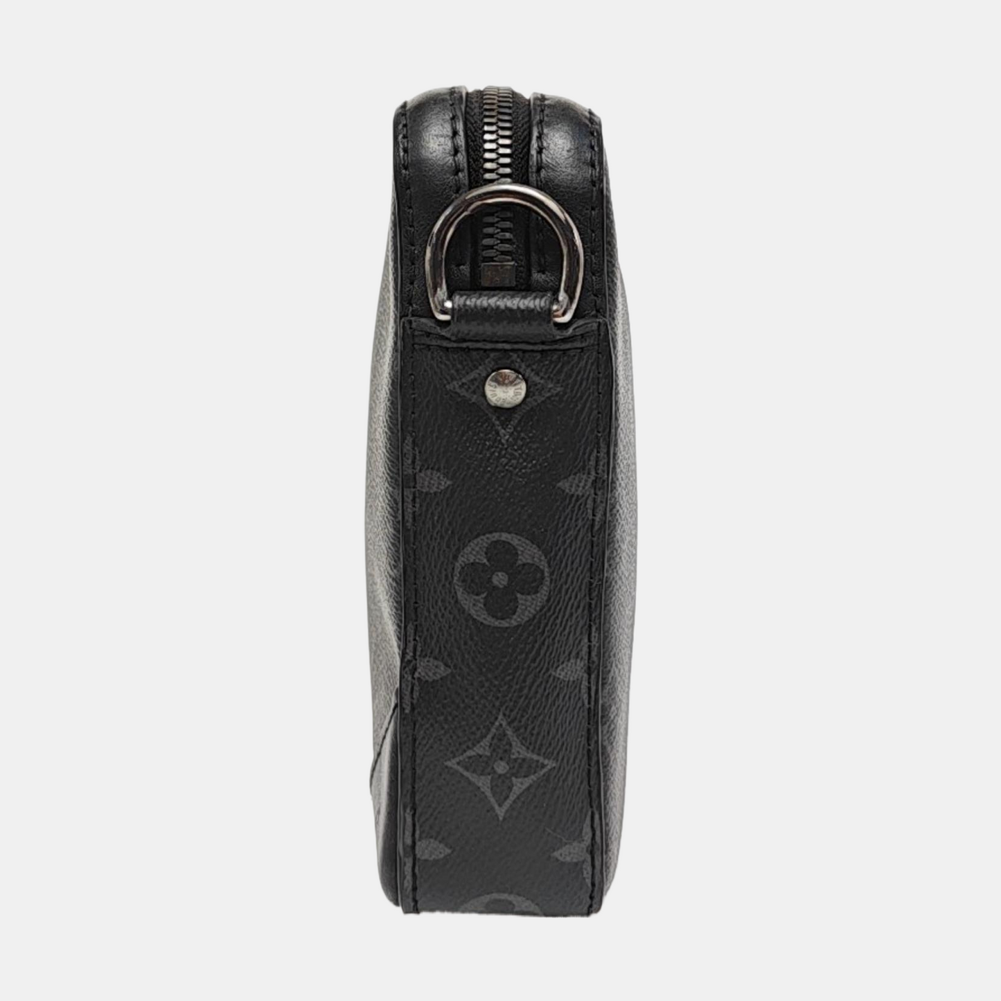 LOUIS VUITTON TRIO Black Coated Canvas Monogram Crossbody Bag Shoulder Bag with Detachable Strap-(SKU)-969076544