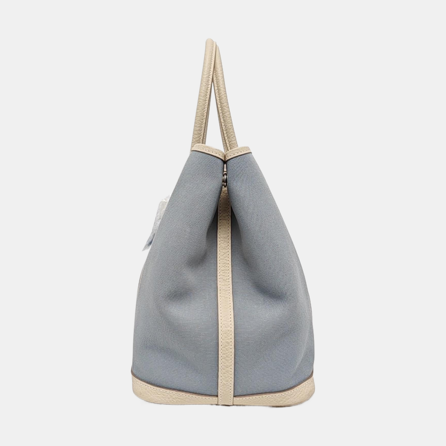 HERMÈS Garden Party 36 Linen Blue Canvas Garden Bag Handbag Silver Hardware X-(SKU)-968910580