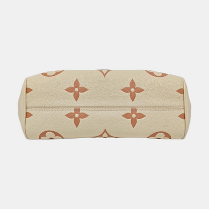 LOUIS VUITTON FAVORITE Beige Leather Monogram Embossed Shoulder Bag, Crossbody Bag with Golden Hardware and 2 Removable Straps-(SKU)-969324428