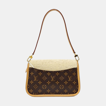 LOUIS VUITTON DIANE Color Block Coated Canvas Monogram Crossbody Handbag Clutch Single Shoulder Bag 2 Straps Golden Hardware-(SKU)-969178669