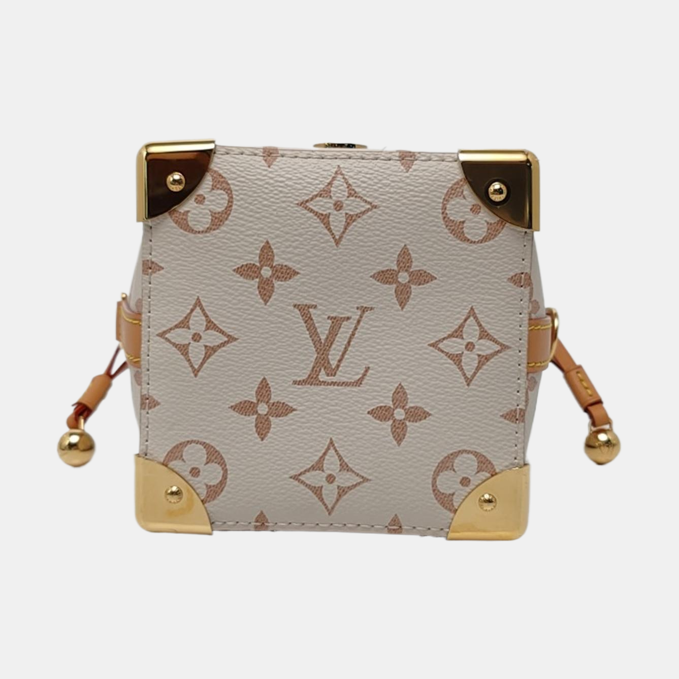 LOUIS VUITTON NOÉ PURSE LV CHARMS Beige Coated Canvas Monogram Vernis Baguette Bag Shoulder Bag Crossbody Bag Gold Hardware 2 Removable Shoulder Straps Complete Accessories-(SKU)-969254431