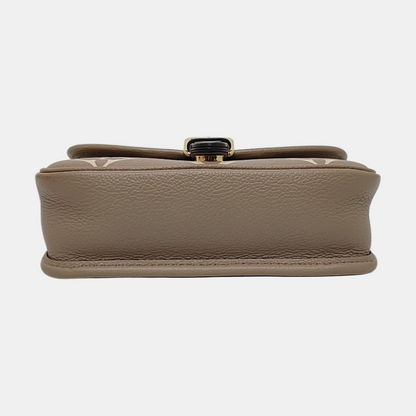 LOUIS VUITTON DIANE Nano Grey Calfskin Monogram Shoulder Bag Crossbody Bag Handbag Gold Hardware 2 Removable Straps Accessories Included-(SKU)-969434726
